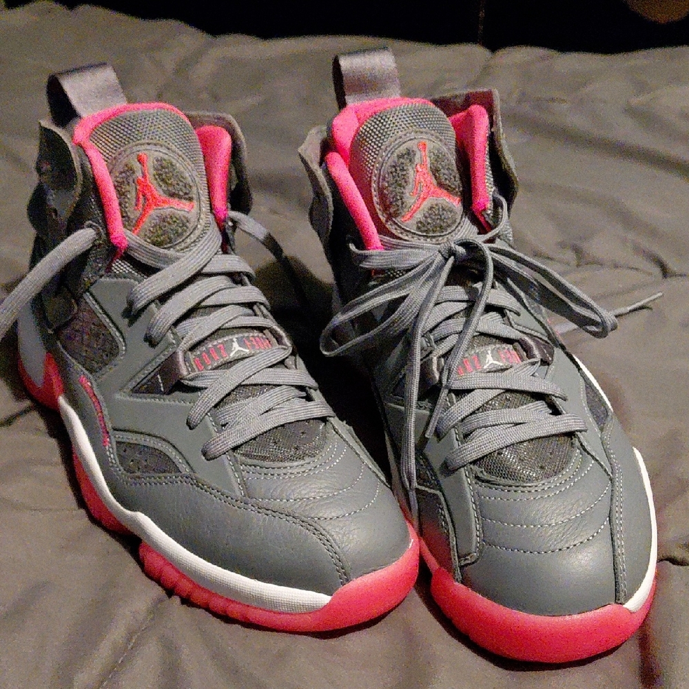 Jordan Athletic Shoes - Gray and Pink